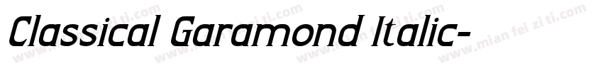 Classical Garamond Italic字体转换